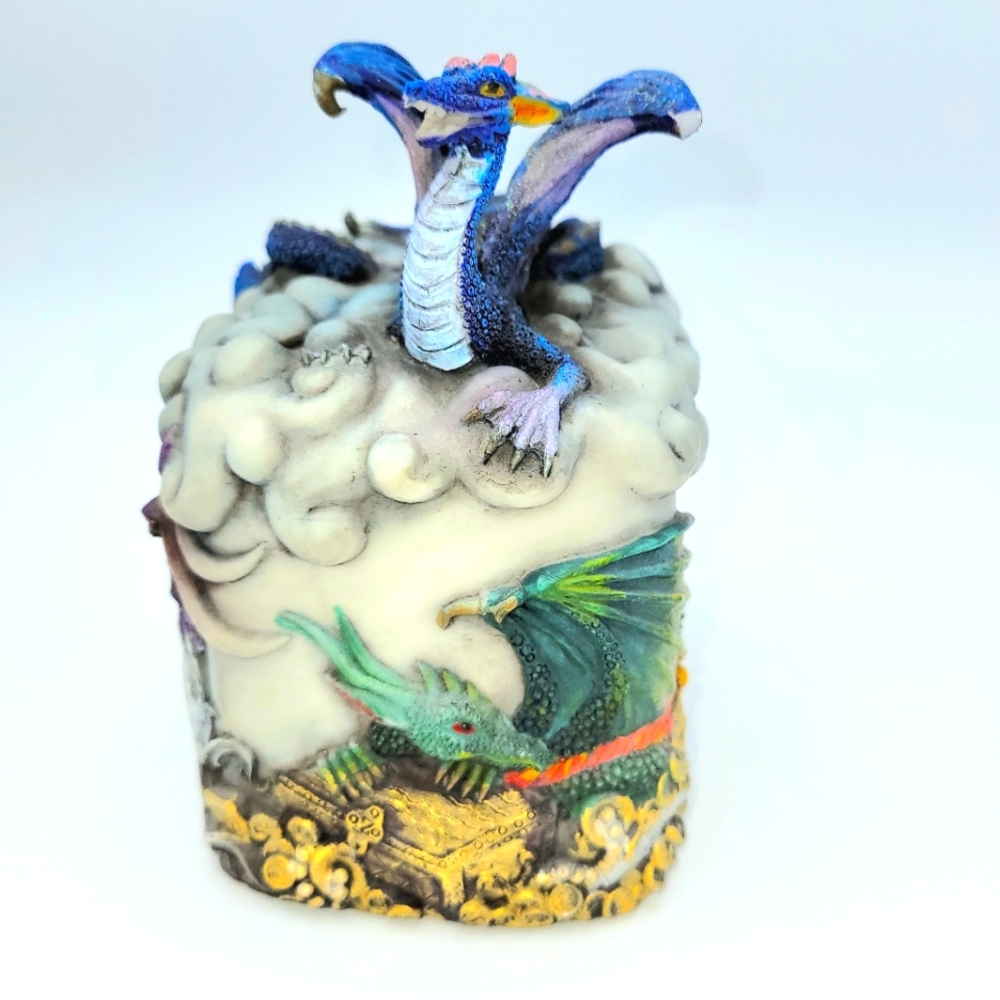 JIVE 2004 DOW MAGIC LOCK Puzzle Box Hidden Drawer Dragon Wizard Castle F…